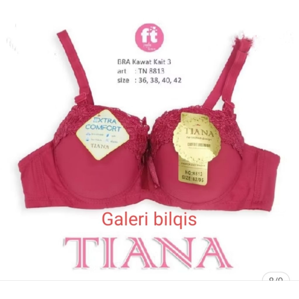 BRA KAWAT CUP B TN 8813 KANCING 3 BRA PUSH UP CUO SETENGAH