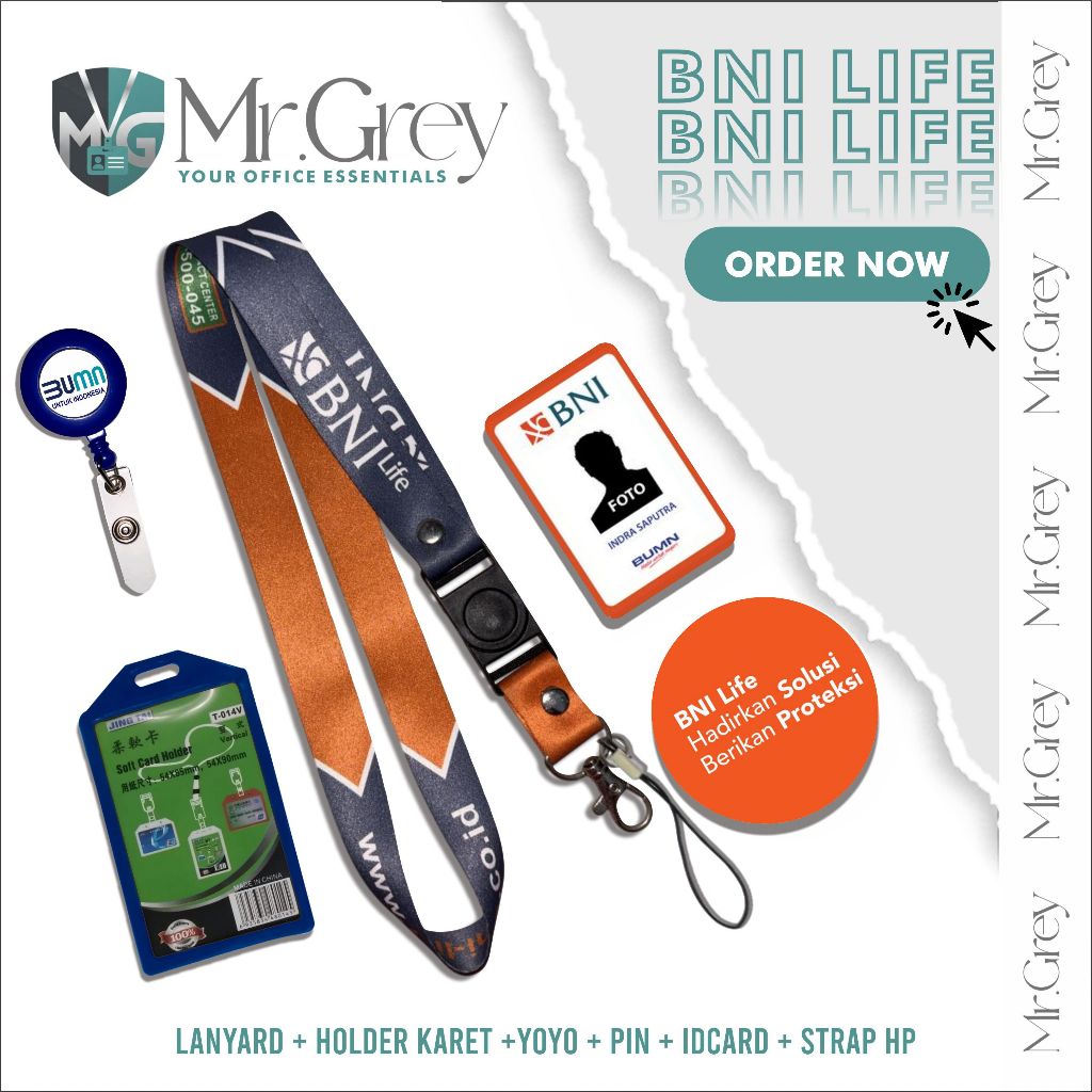 Lanyard BNI LIFE / Tali idcard BNI LIFE [READY STOCK] Termurah