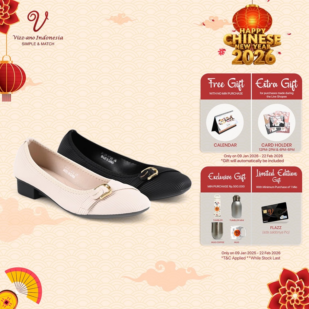 Vizzano Shoes Sepatu Flatshoes Wanita Design Leticia