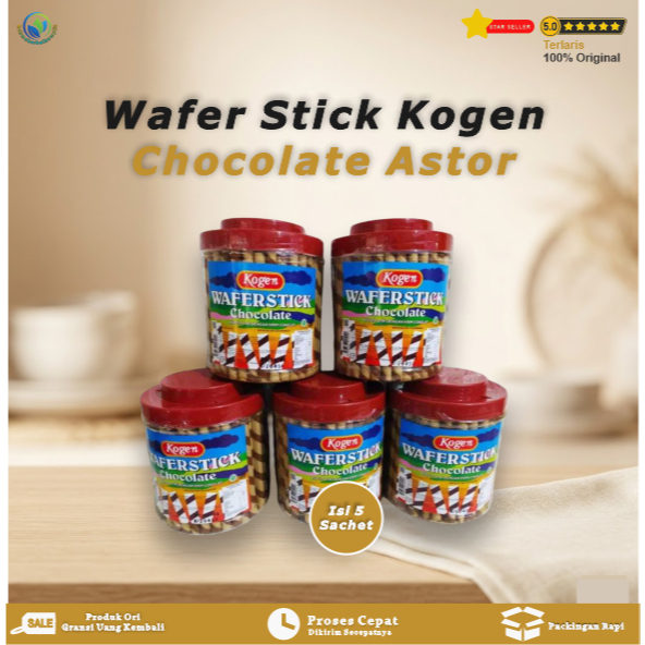 WaferStick Kogen Astor Toplos / Dus Rasa Coklat, Isi Ulang