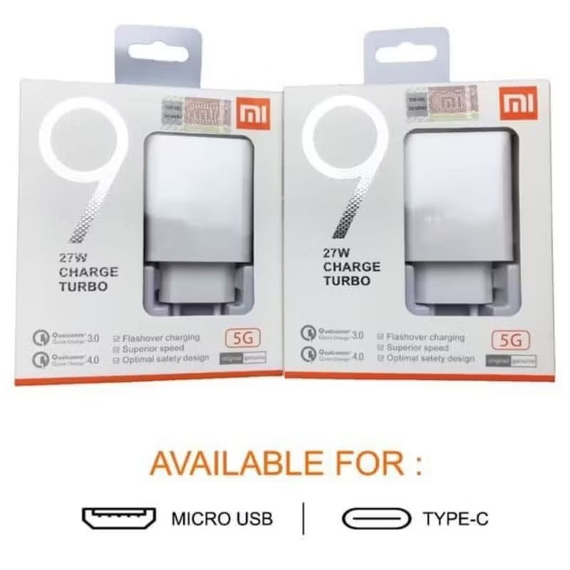 ( GROSIR ) CHARGER XIAOMI 27W TC CHARGER XIAOMi 27W Casan Redmi mi 9