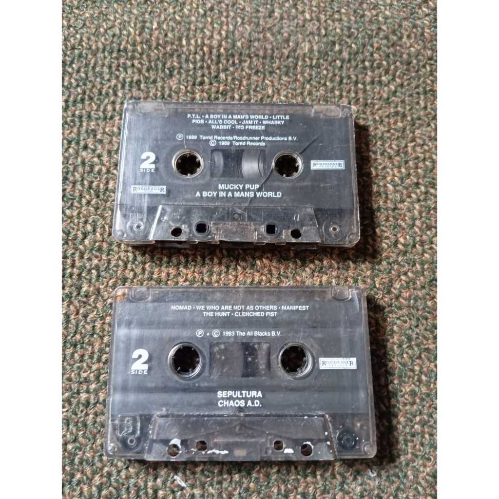 Kaset pita Bundling No Cover Kaset Saja Sepultura CHaos AD Mucky Pup A Boy In A Mans World Thrash Me