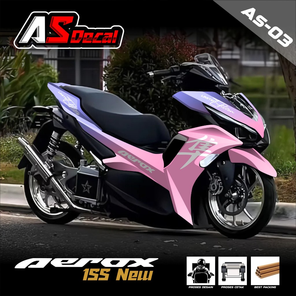 (BISA COD) Decal Sticker Full Body Yamaha Aerox NEW - Stiker Decal Aerox NEW Full Body AS.03