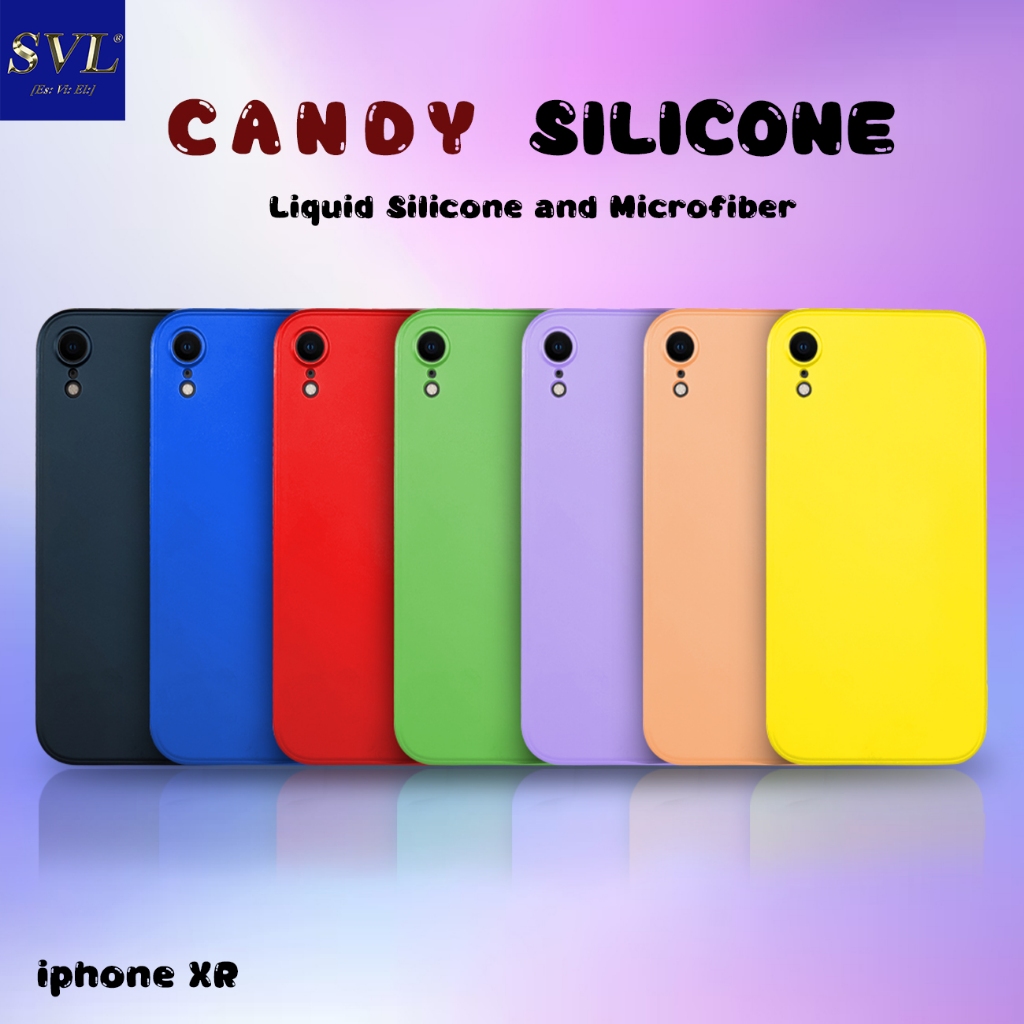 Candy Case Iphone XR Silicon MICROFIBER SUEDE Casing Handphone