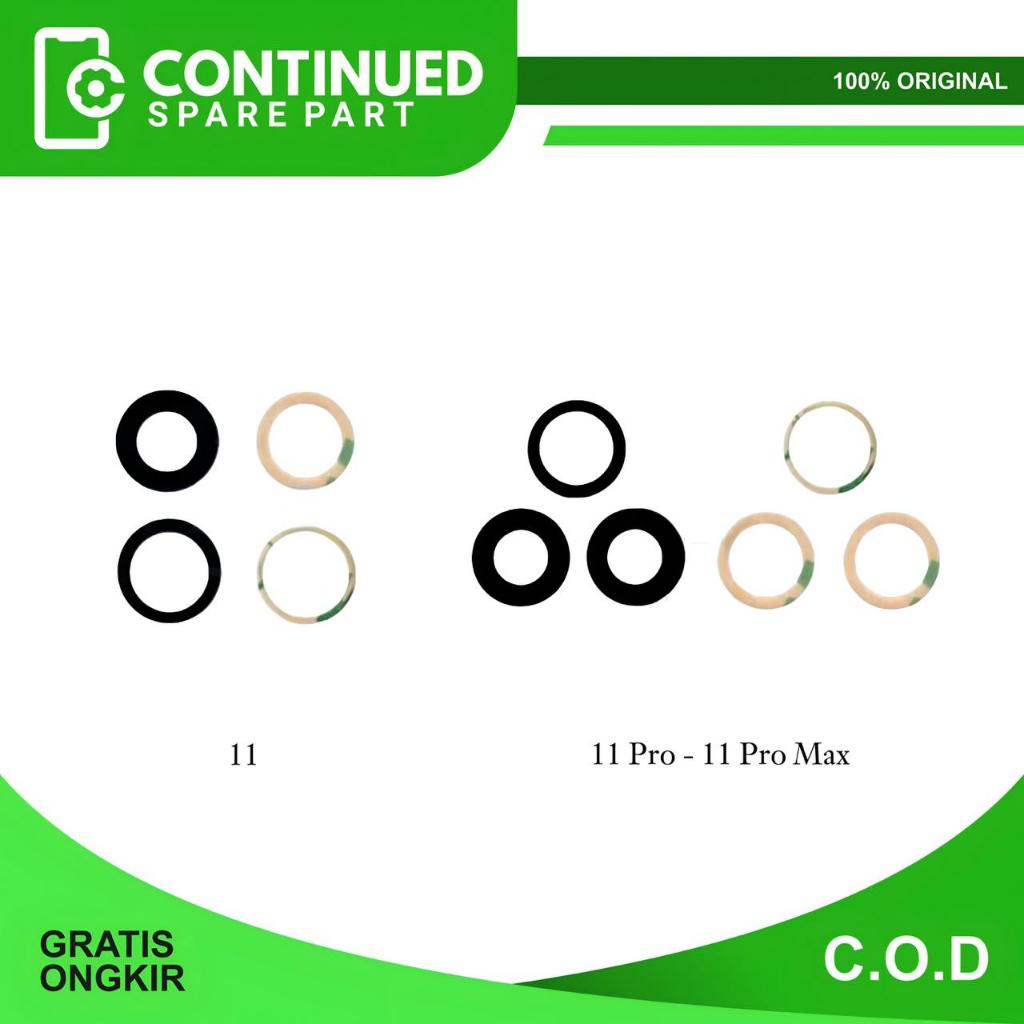 Kaca Lensa Camera Kamera Belakang 11 - 11 Pro - 11 Pro Max Fullset Lem