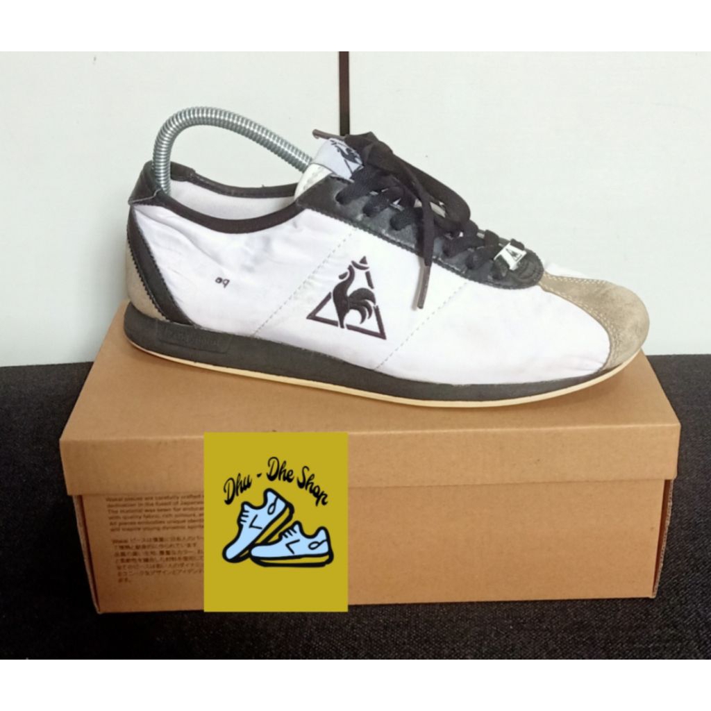 Sepatu lecoq / ayam size 41 .mewah canvas combinasi suede
