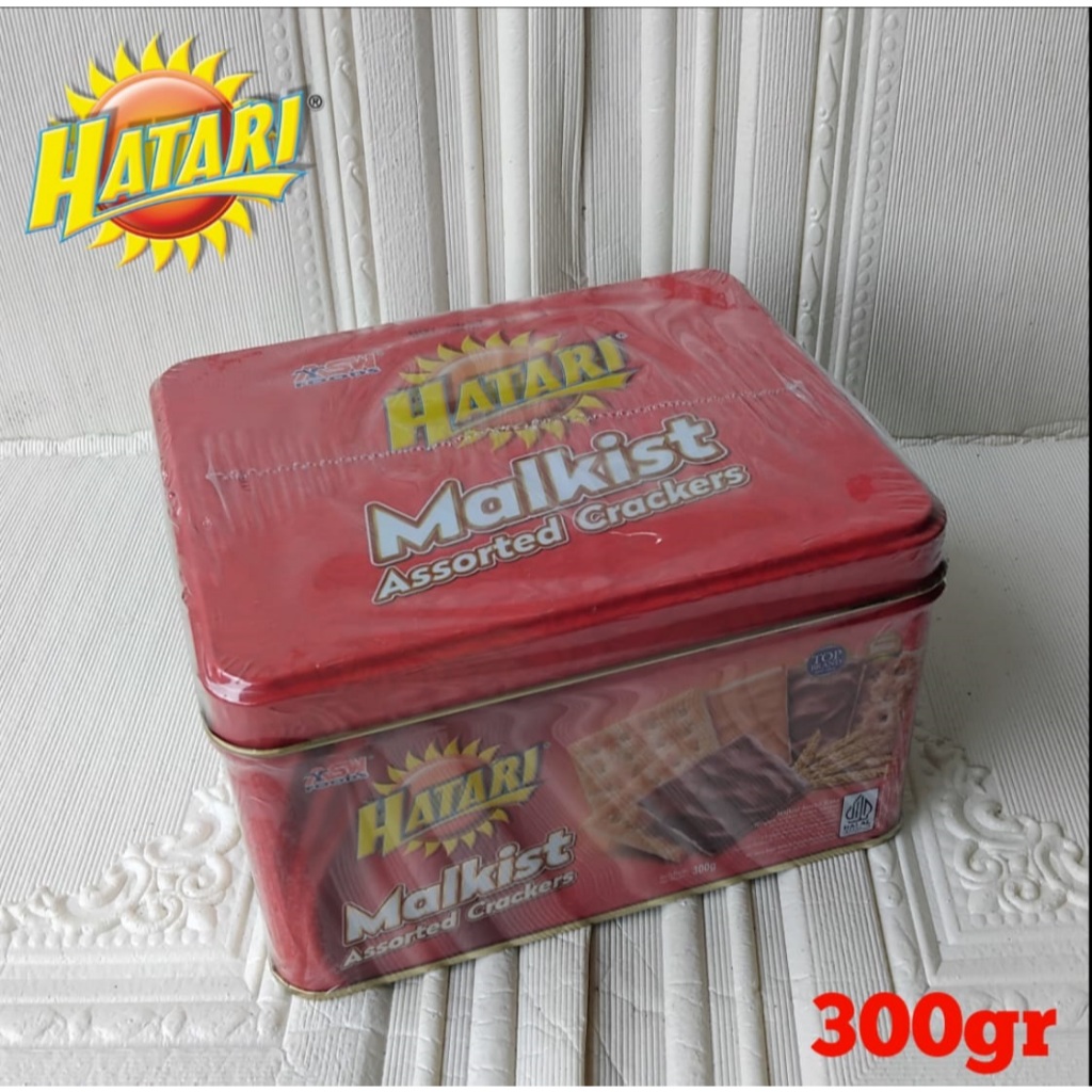 Hatari malkist assorted crackers varian rasa kemasan kaleng 300gr