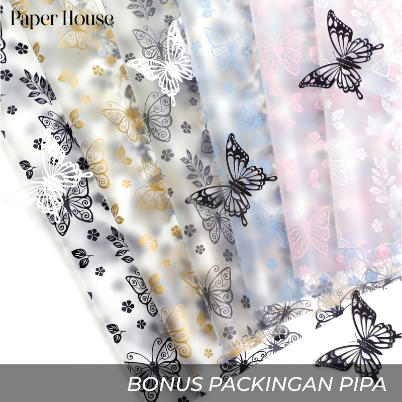 Kertas Bunga Cellophane BUTTERFLY Motif Kupu-Kupu - Paper House