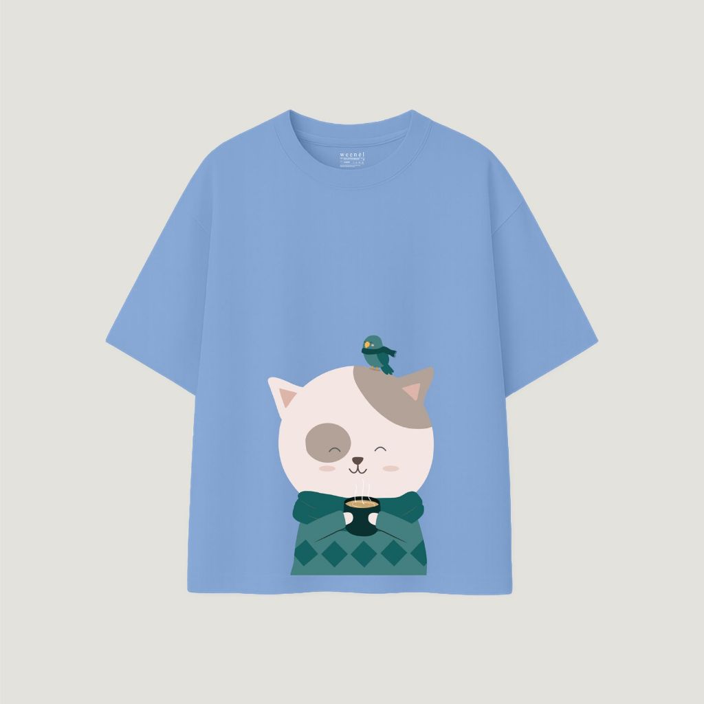 Weenel T-Shirt Oversize Winter Cat