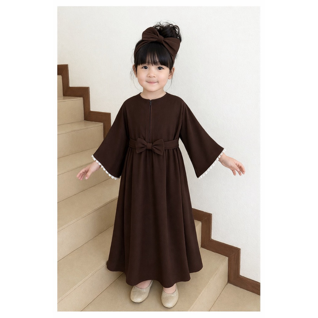 MURAH GAMIS ABAYA KHALISA ANAK PEREMPUAN USIA 2-8 TAHUN