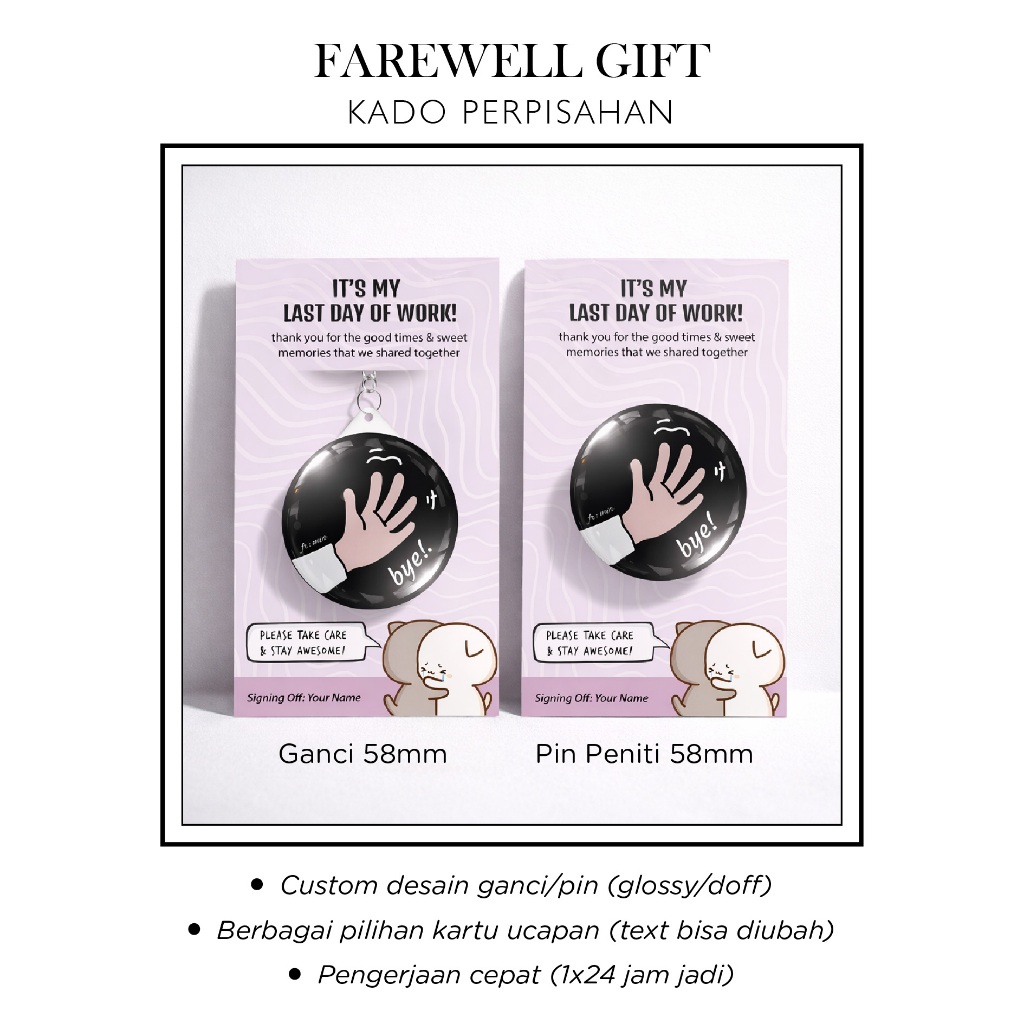 CUSTOM FAREWELL GIFT / KADO RESIGN / SOUVENIR PERPISAHAN / WISUDA / KADO / GIFT / SOUVENIR MURAH