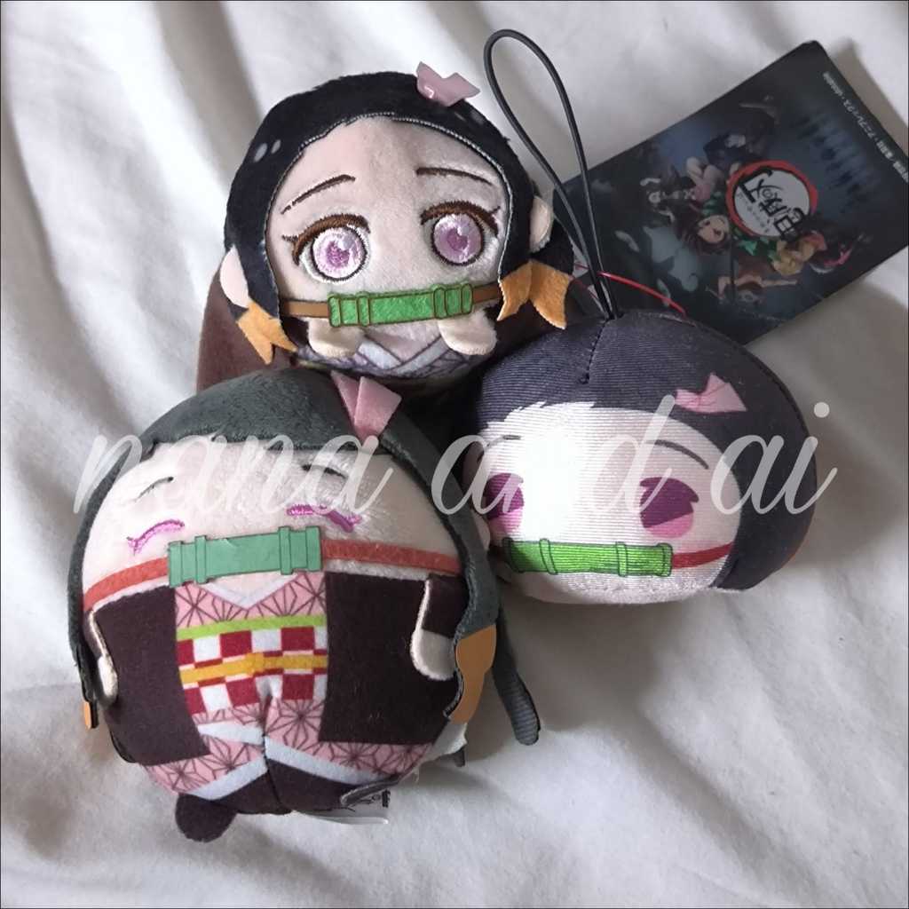 Set Nezuko Plush Fuwakororin, Mochikororin, Marukko | Demon Slayer (KNY)