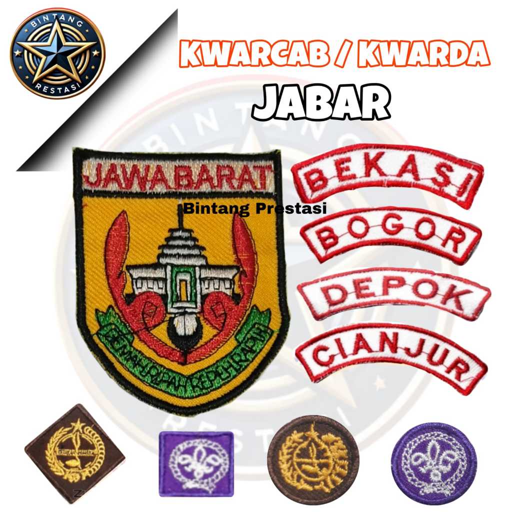 ATRIBUT LOKASI KWARDA KWARTIR JAWA BARAT 1 SET/ATRIBUT PRAMUKA JAWA BARAT