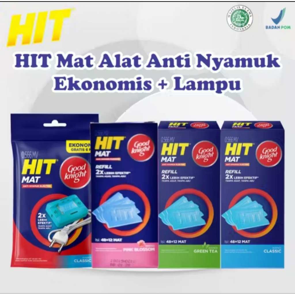 Hit Mat Elektrik Refill 48 + 12 Sheets - Hit Anti Nyamuk / Hit Elektrik Listrik