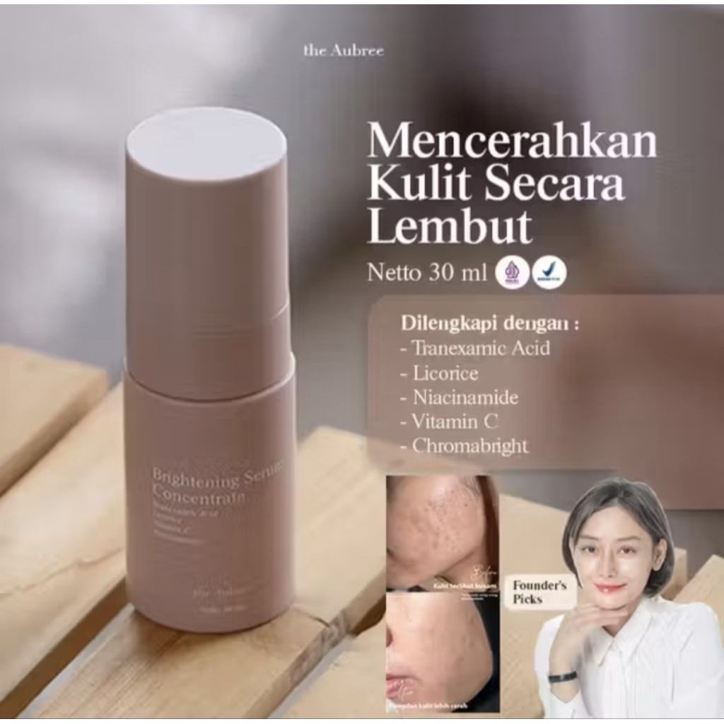 New The Aubree Brightening Serum Concentrate 30 ml Serum Mencerahkan The aubree brightening serum th