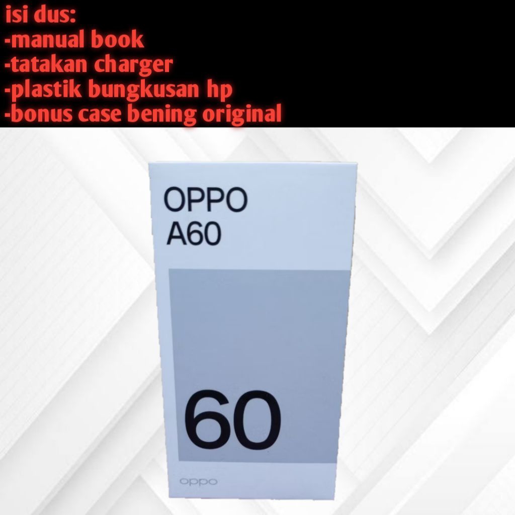 dus box OPPO A60 dan case kotak hp fullset original kardus hp oppo a60