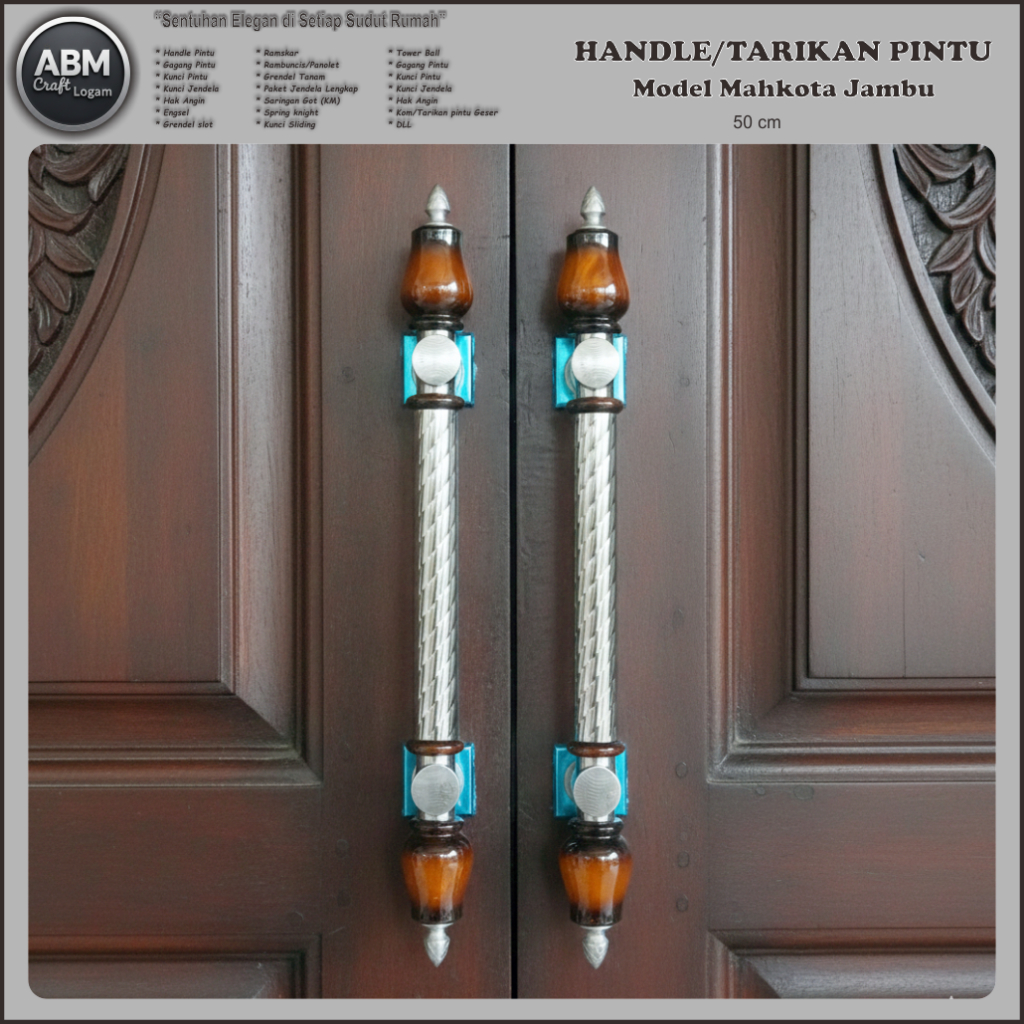 Handle Pintu Kupu Tarung Tarikan Pintu Stainless Pegangan Pintu kayu Gagang Pintu Panjang 50cm Warna