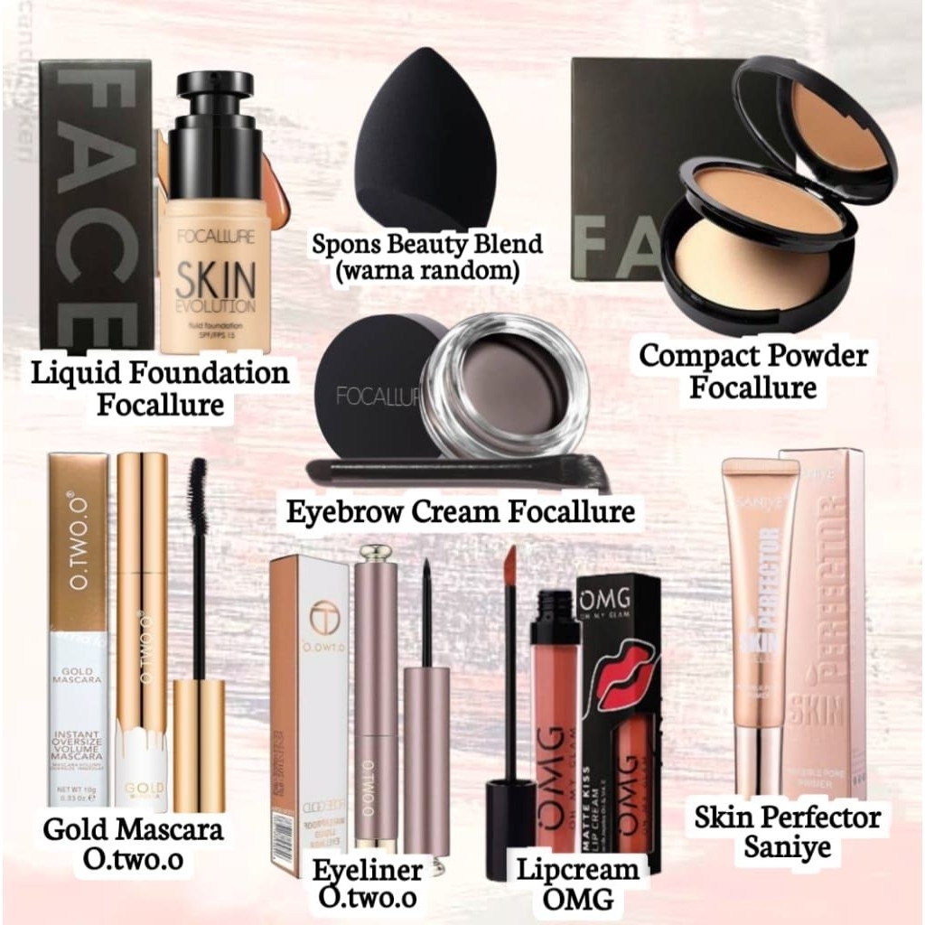 PAKET KOSMETIK LENGKAP / FOCALLURE/ PAKET KOSMETIK MURAH