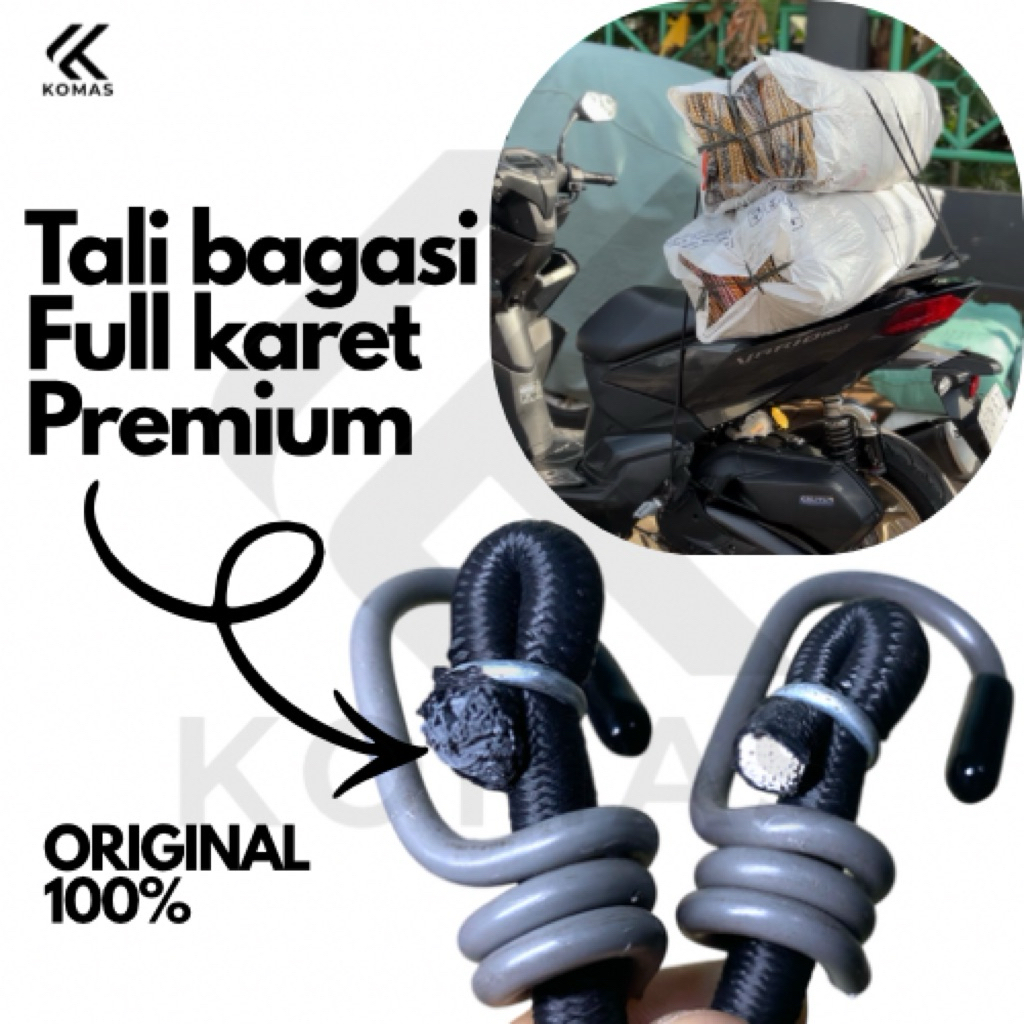 Tali bagasi motor tali ikat barang isi full karet premium