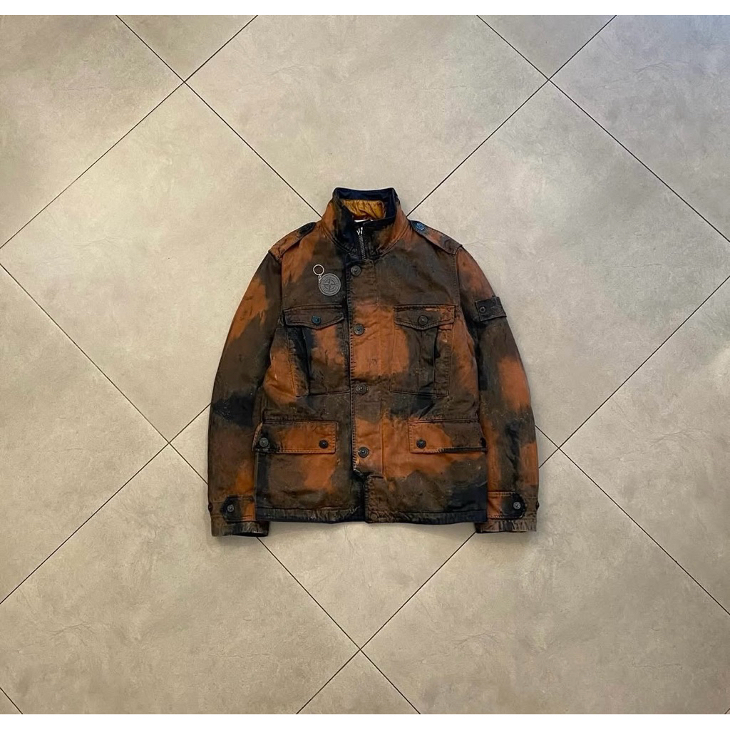 RASO HAND PAINTED TORTOISE JACKET STONE ISLAND