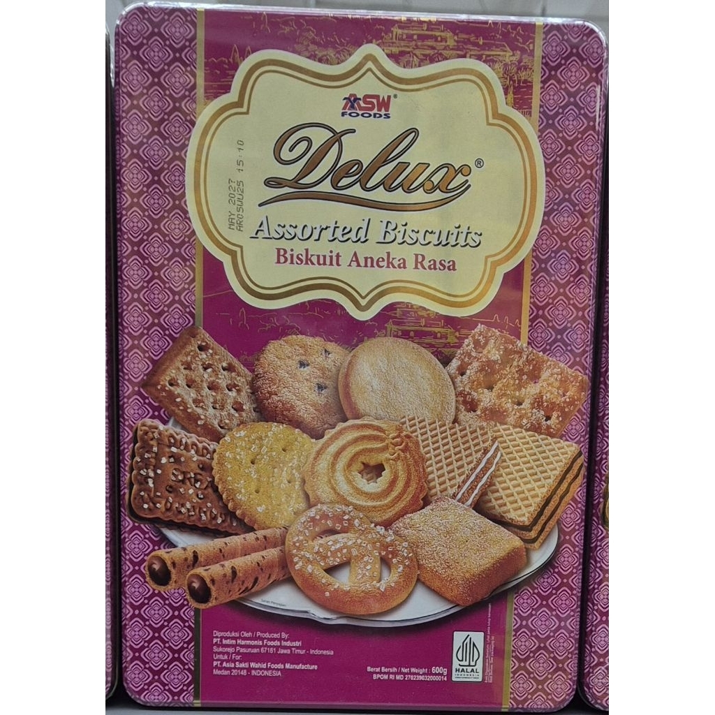 Biskuit Aneka Rasa Delux ASW FOODS Delux Assorted Biscuits 600g - HM-PC.