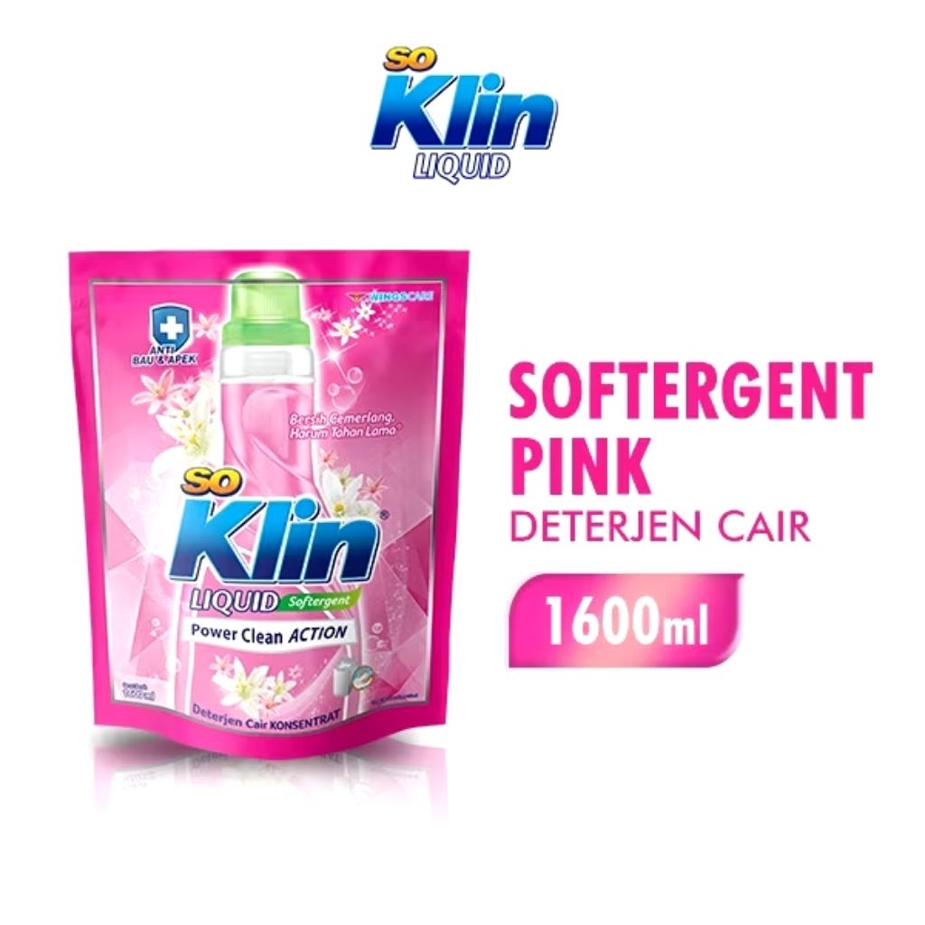 So Klin Liquid 1600 ml Deterjen Konsetrat cair soklin murah