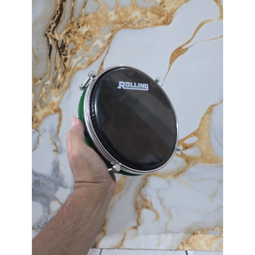 Tam Keprak Hadroh Hadrah Tung Rebana Mika 8 Inch Import Hitam list Best Saller