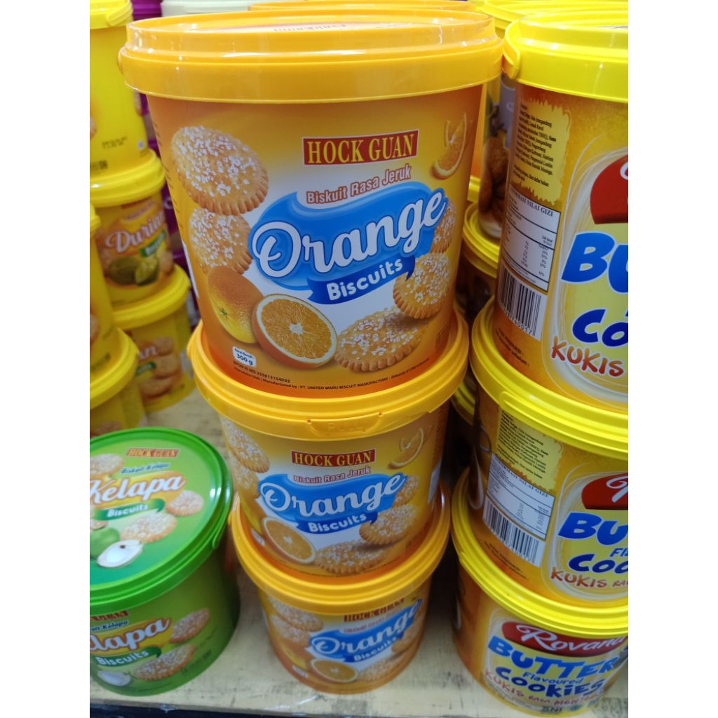 hock Guan biscuit orange jar 300g