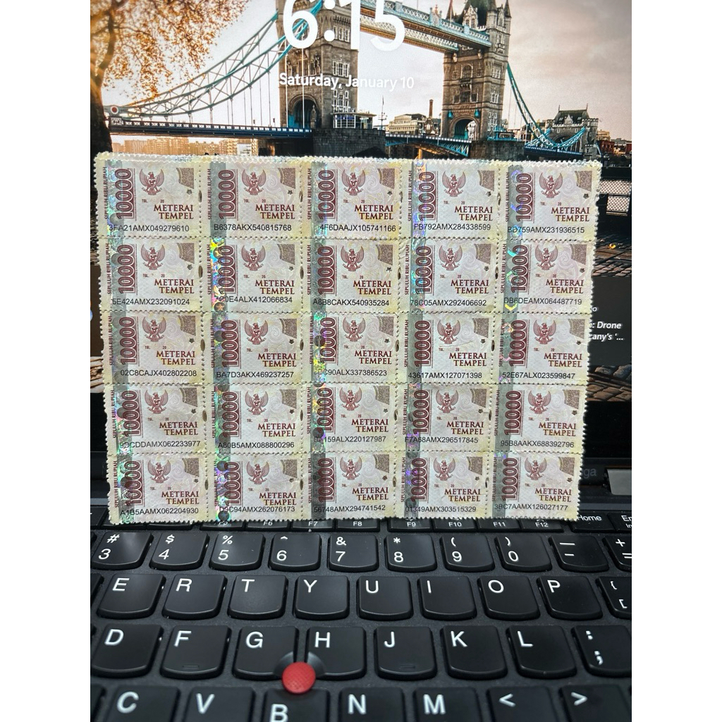 Materai10000 lembaran25