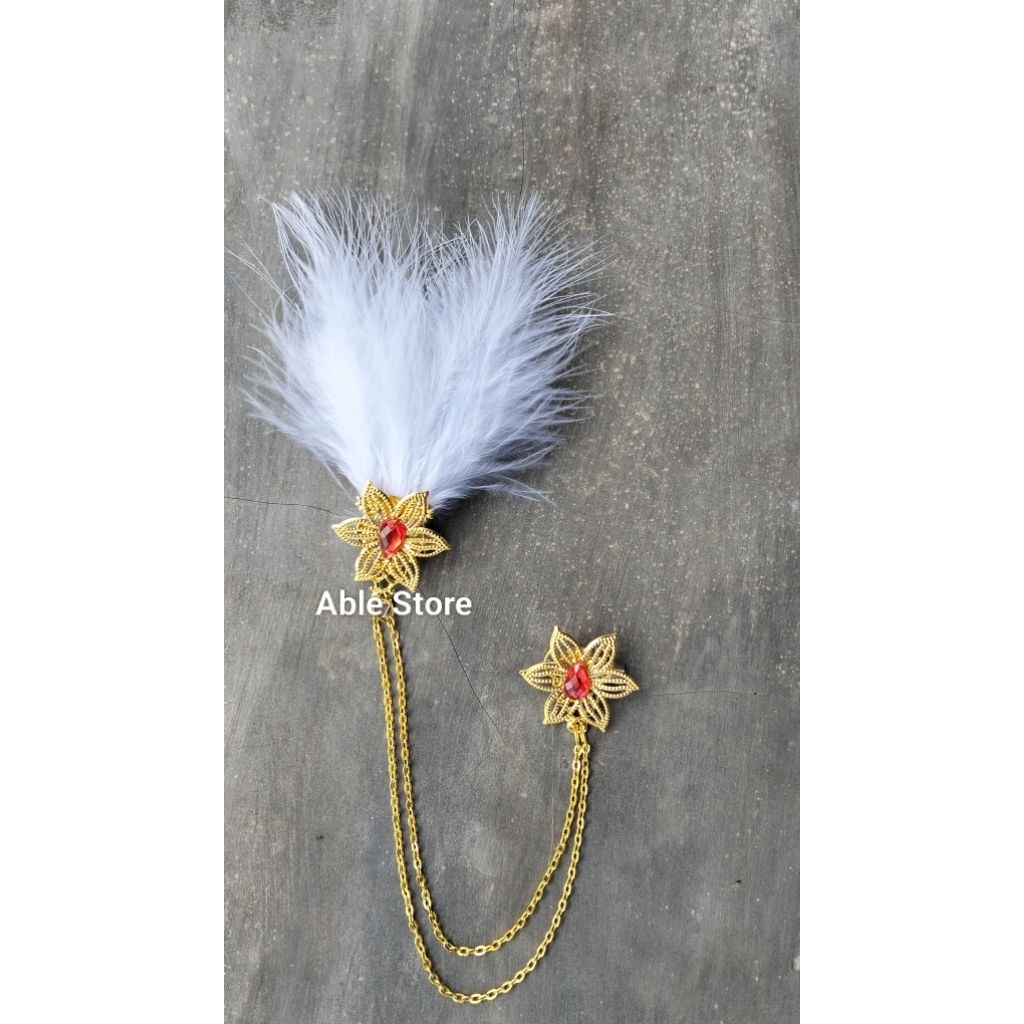 Bros Kebaya Bulu/Aksesoris Bros Bulu/Bros Bulu simple/AksesorisKondangan