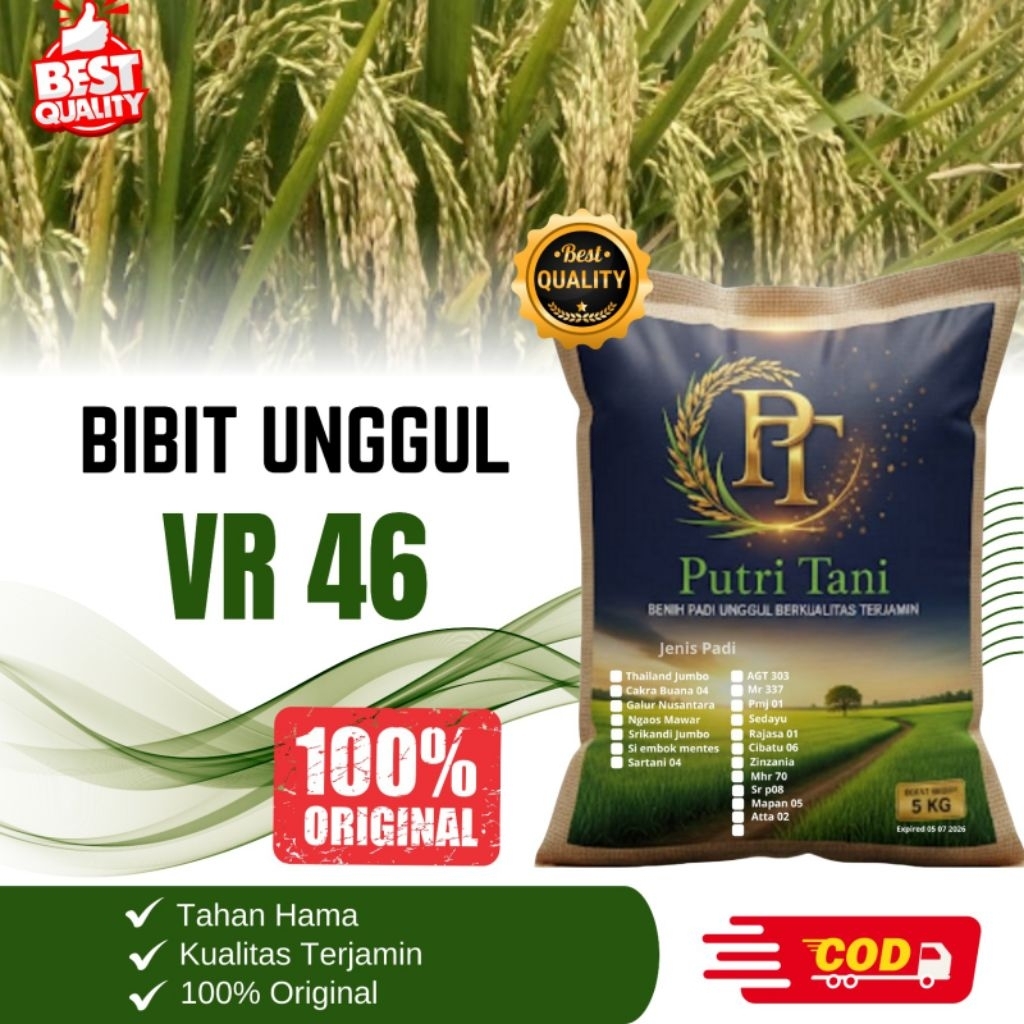 BIBIT PADI VR 46 KEMASAN 5KG
