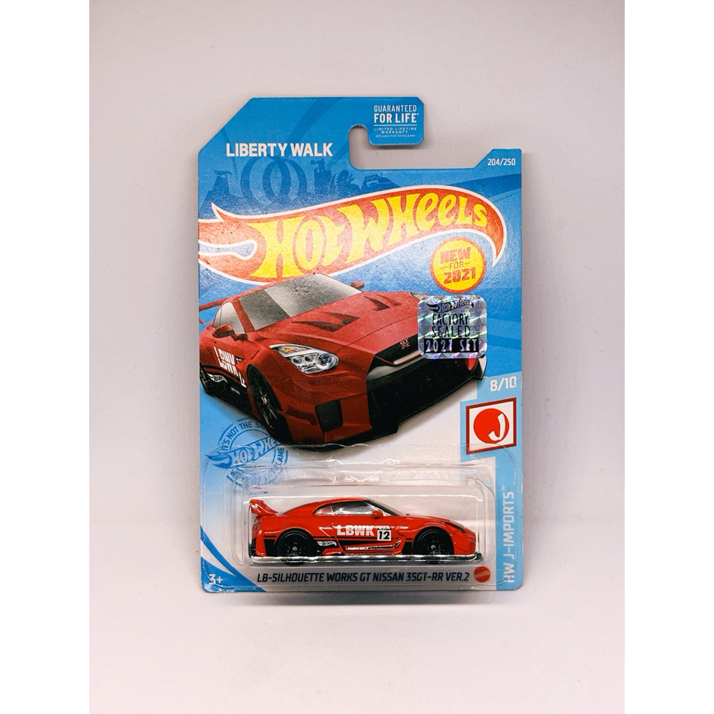 Nissan R35 GT-R LBWK Red Hot Wheels Factory Sealed (Crack Tipis)