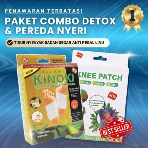 [PAKET HEMAT] KINOKI + KNEE PATCH KOYO LUTUT Solusi Radang Sendi Nyeri Lutut Pegal Linu Masalah Pers