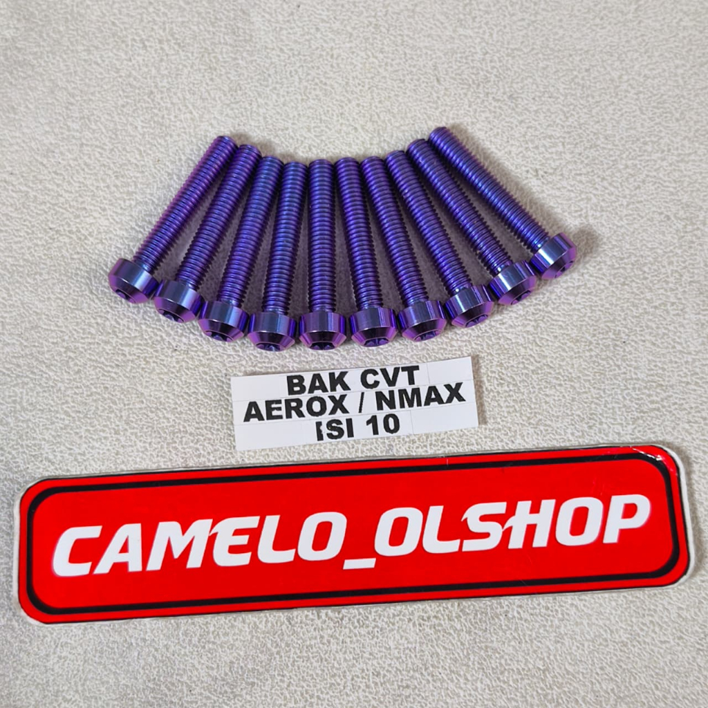 Baut bak cvt titanium aerox baut bak cvt titanium nmax isi 10