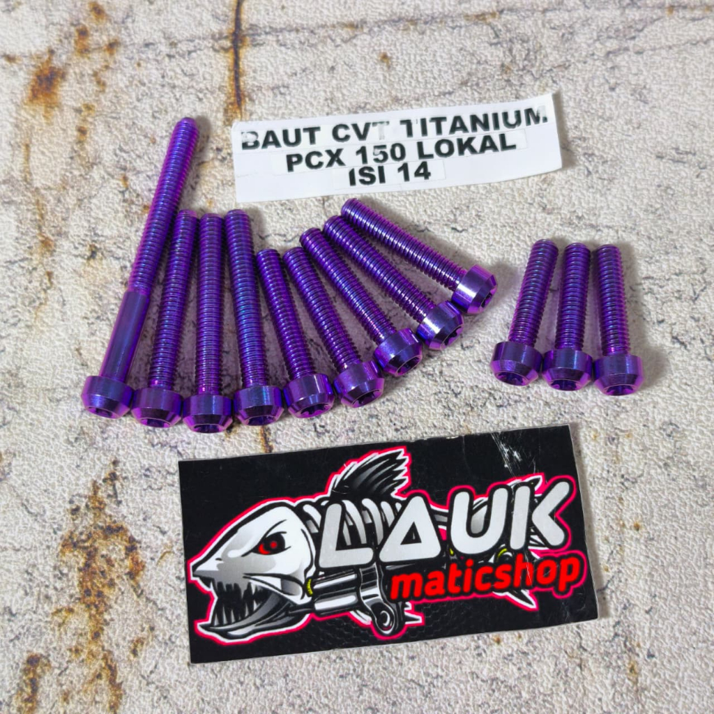 Baut cvt titanium pcx 150cc / adv 150 baut titanium cvt motor pcx 150 lokal baut cvt adv 150cc  isi 