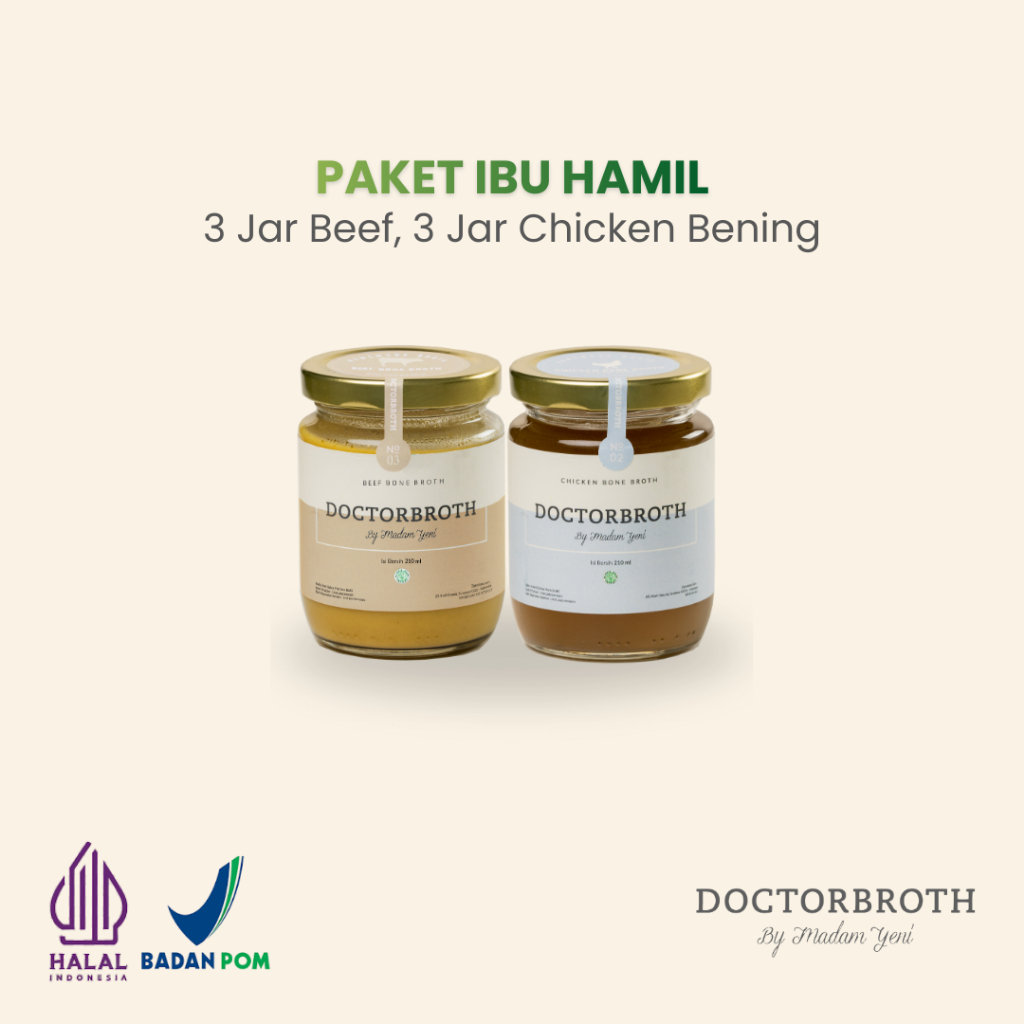 DOCTORBROTH Paket Ibu Hamil Bone Broth | Kaldu Ayam Kampung | Kaldu Sapi Cair | Kaldu 100% Alami
