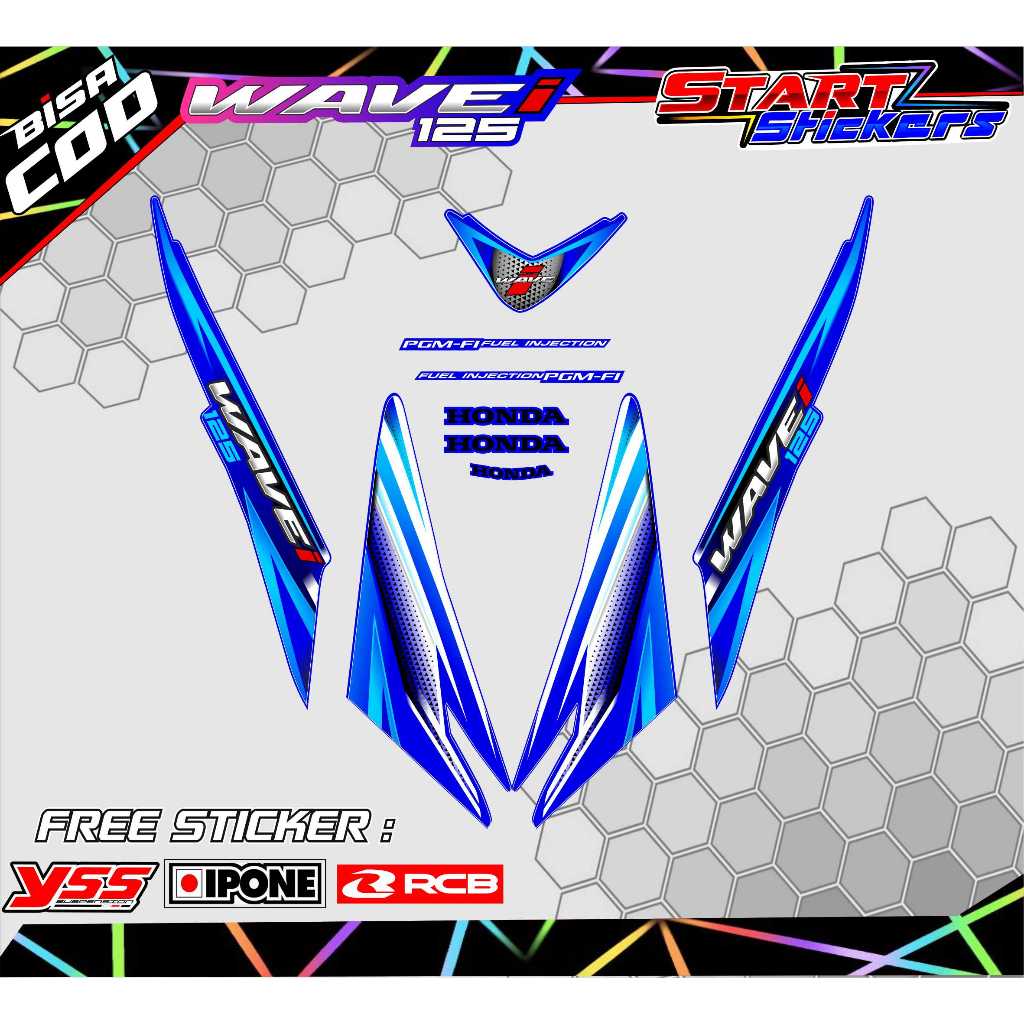 STRIPING VARIASI HONDA KARISMA WAVE I 125 / STICKER LIST VARIASI MOTOR KARISMA WAVE I 125