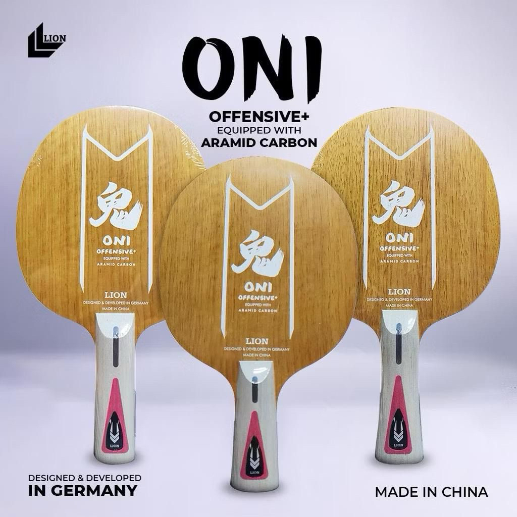 Kayu Bet Pingpong Tenis Meja LION ONI OFF+ ARAMID CARBON Original