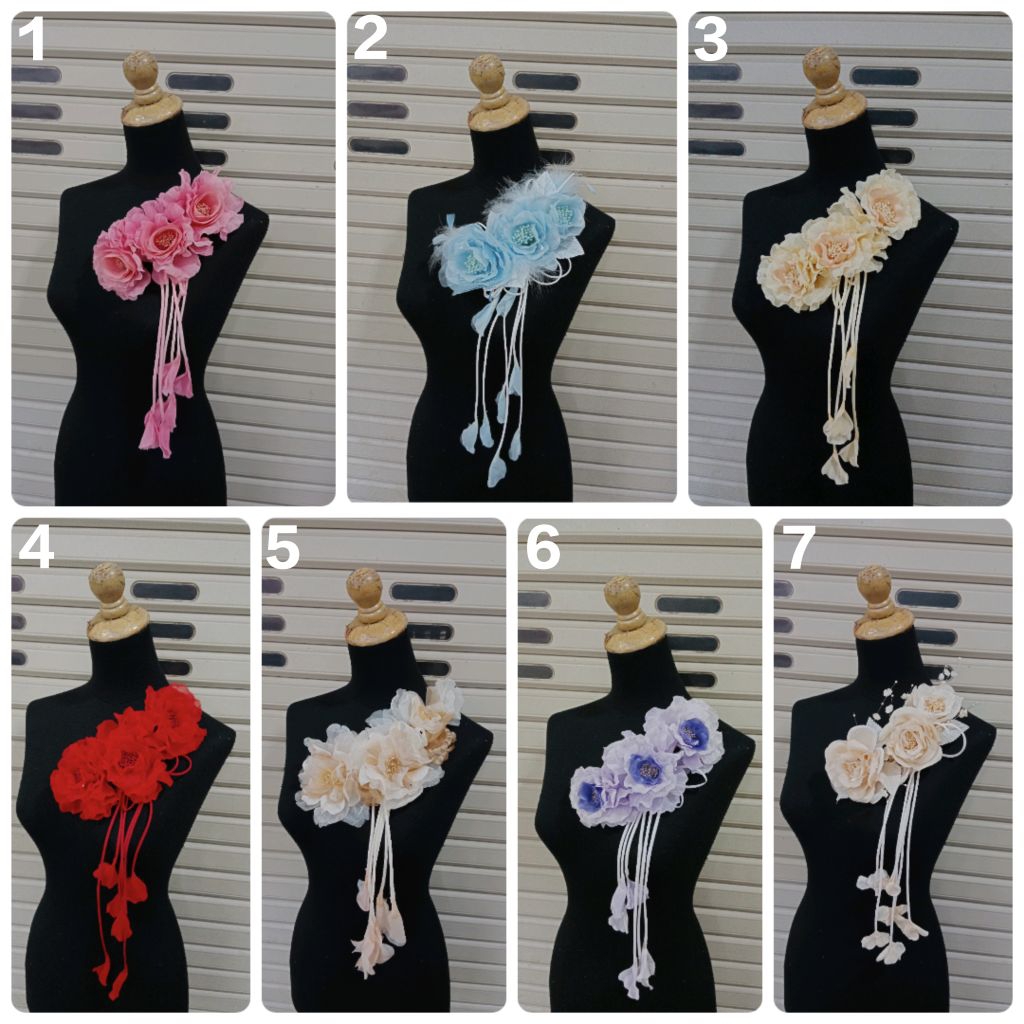 Bunga korsase/Korsase gaun /Bunga Pinggang Rumbai/ Bunga Bahu/Hiasan bunga bros besar/Hiasan Bunga P