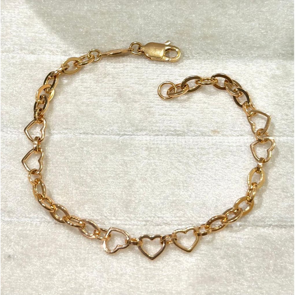 Gelang Rantai Emas Love kadar 8k yellow gold