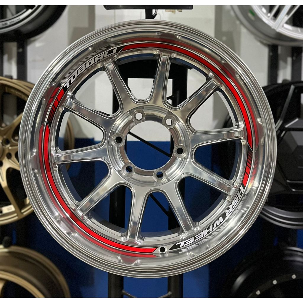 velg mobil TC105 R18 HSR TOBOALI untuk pajero fortuner triton hilux dll pelak tc105 chrome polish