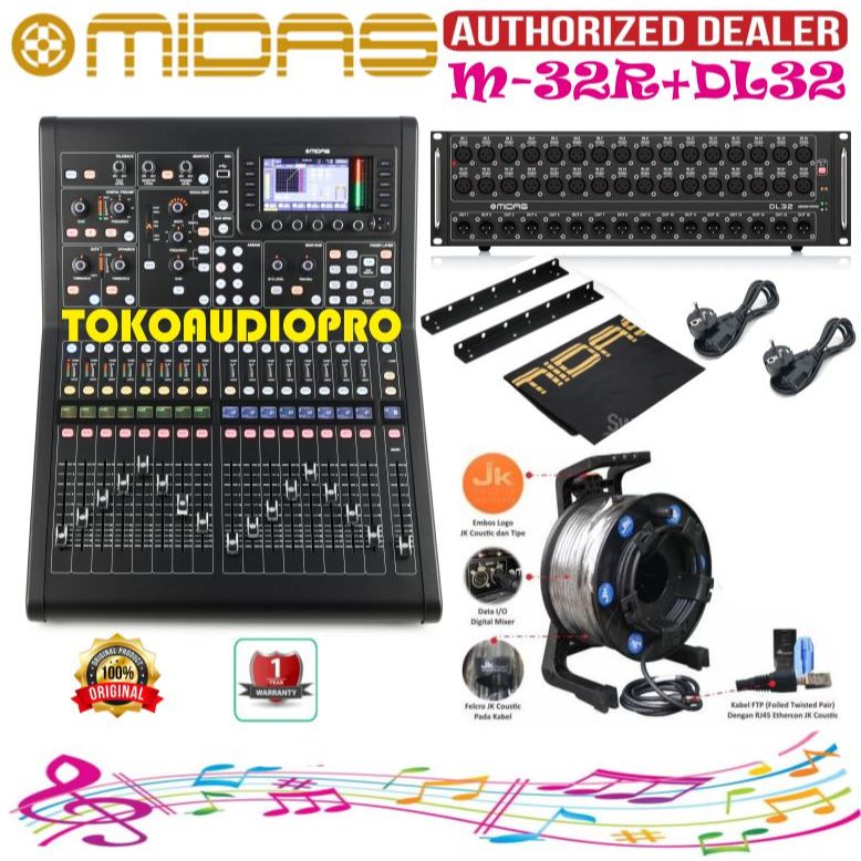Midas M32R Digital Mixer Paket DL32 + M-32R