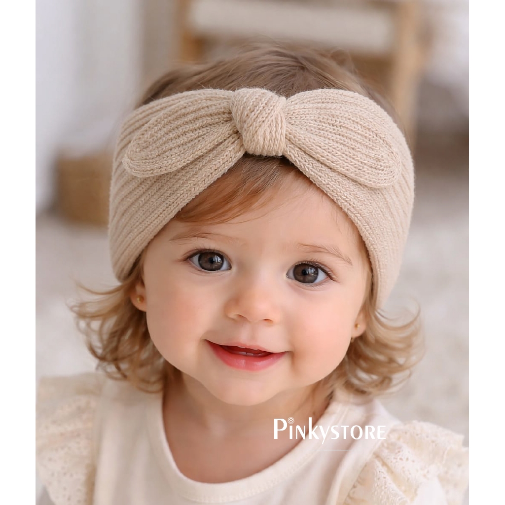 Bando Bayi Rajut Pita Ciput Bandana rajut anak lucu murah Headband Anak Perempuan 0–3 Tahun