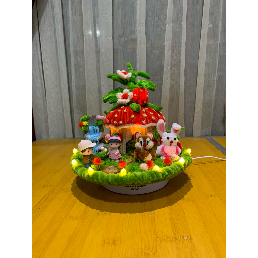 hiasan rumah miniatur kawat bulu