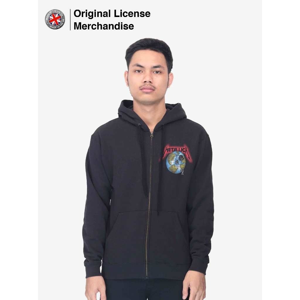 Jaket Hoodie Sweater Zipper Dewasa Pria Wanita Unisex Katun Polyester Premium Band Musik METALLICA O