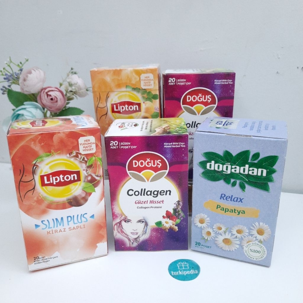 Teh Turki - Teh Diet - Teh Colagen - Teh Bunga - Dogadan - Dogus - Lipton
