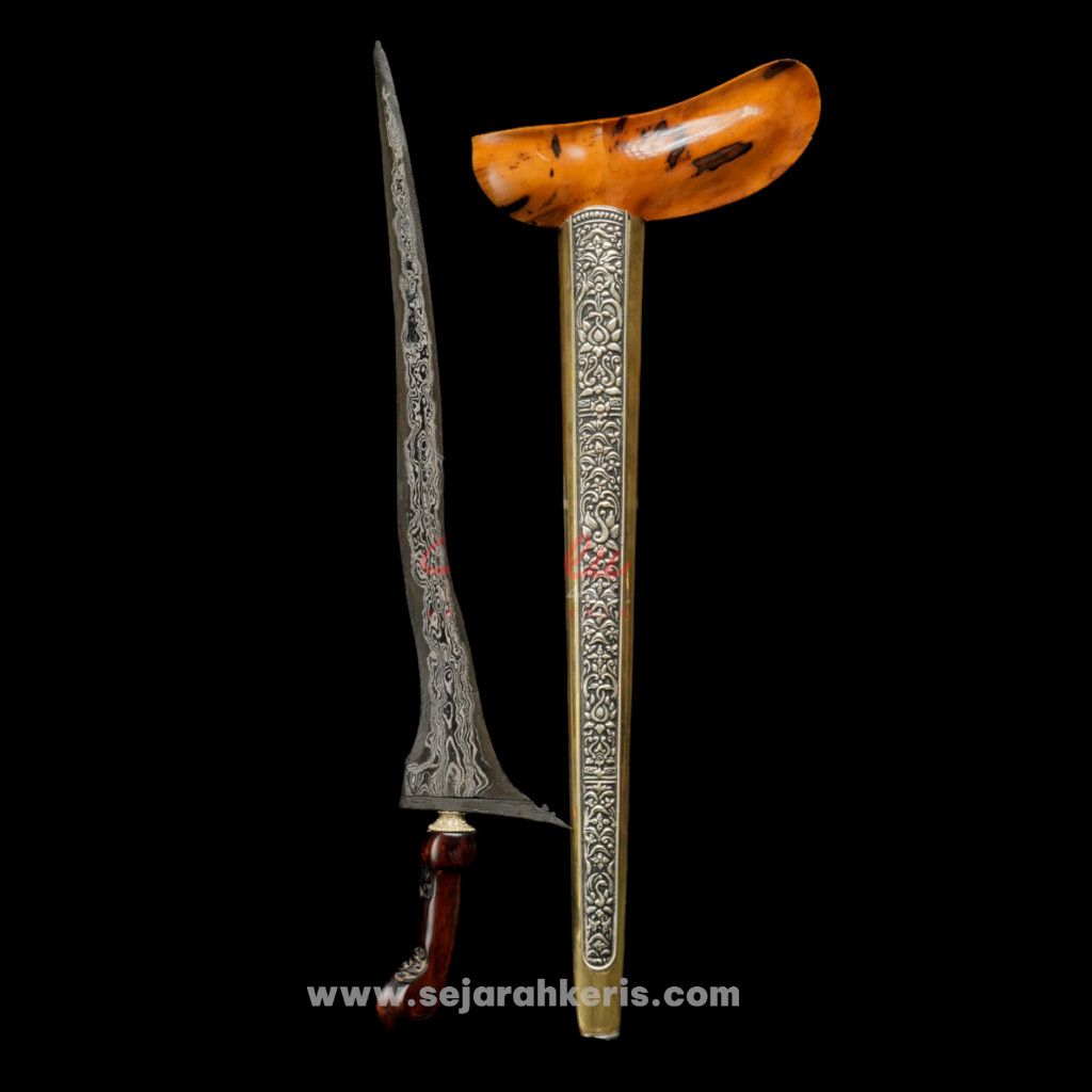 Keris Jangkung Luk 3 Pamor Wos Wutah Mataram HB