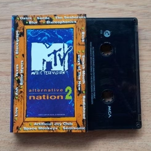 Kaset MTV ALTERNATIVE NATION 2, OASIS, LIVE, BECK, SUEDE, RADIOHEAD, (Mulus Kaku)