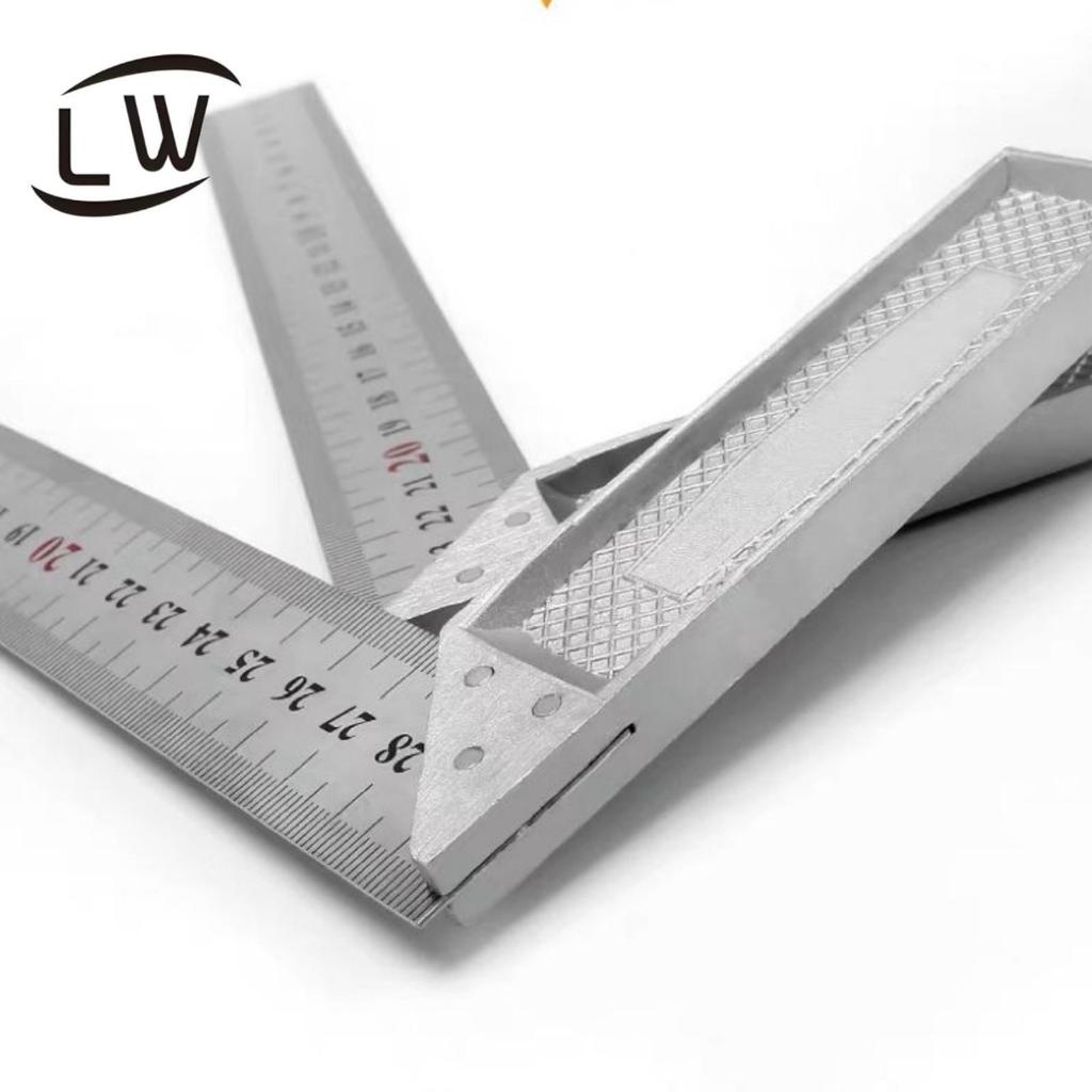 PENGGARIS SIKU BENTUK L BESI TUKANG RULER MISTAR 300MM / 30CM