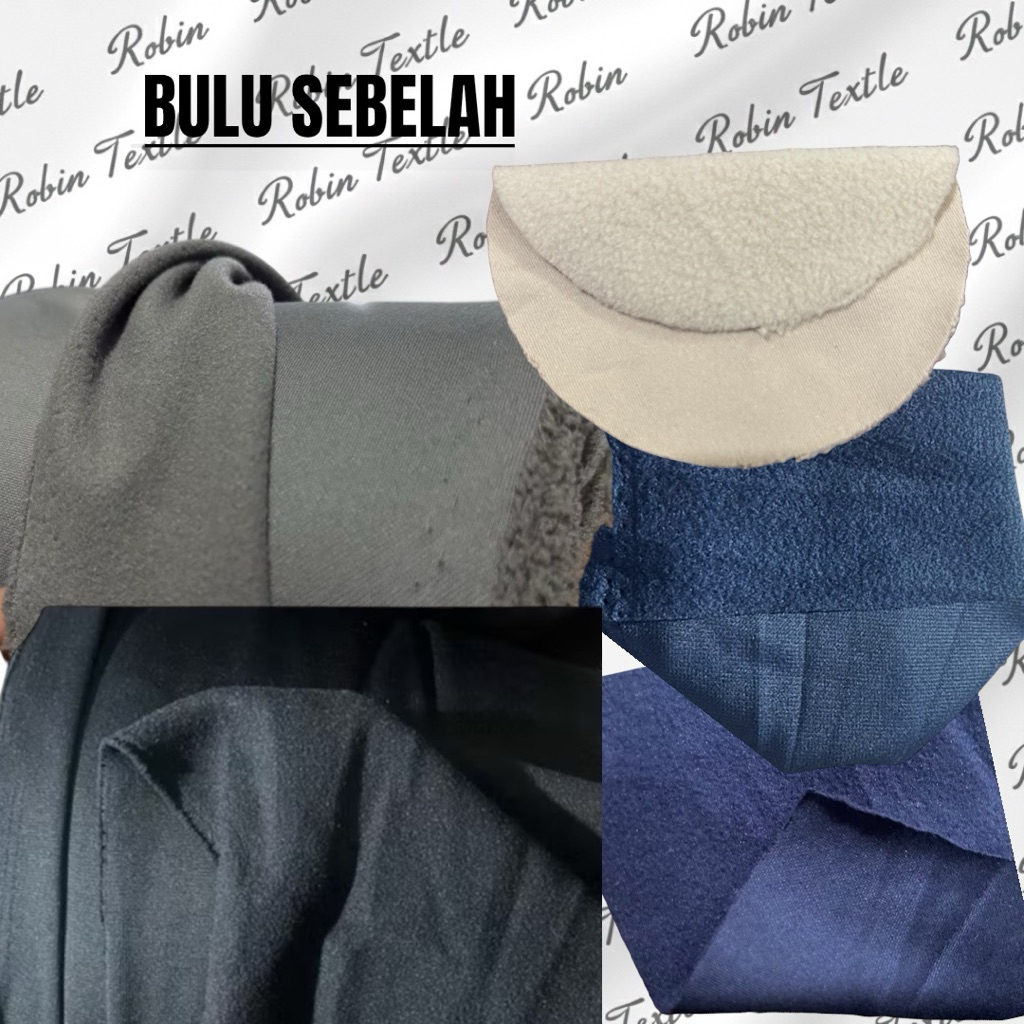 Kain polar fleece bulu sebelah furing jaket kain emen bulu poly
